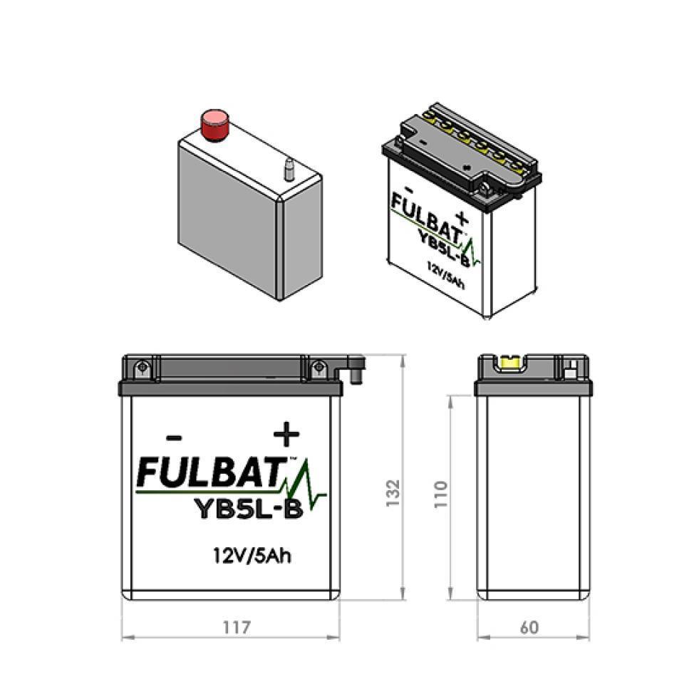 Batterie Fulbat pour Scooter MBK 50 Nitro 4T 2014 à 2018 Neuf