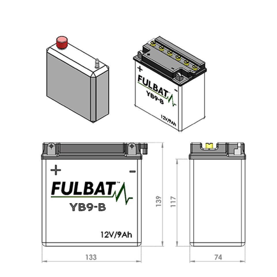 Batterie Fulbat pour Moto Honda 250 CM 1983 à 1984 Neuf