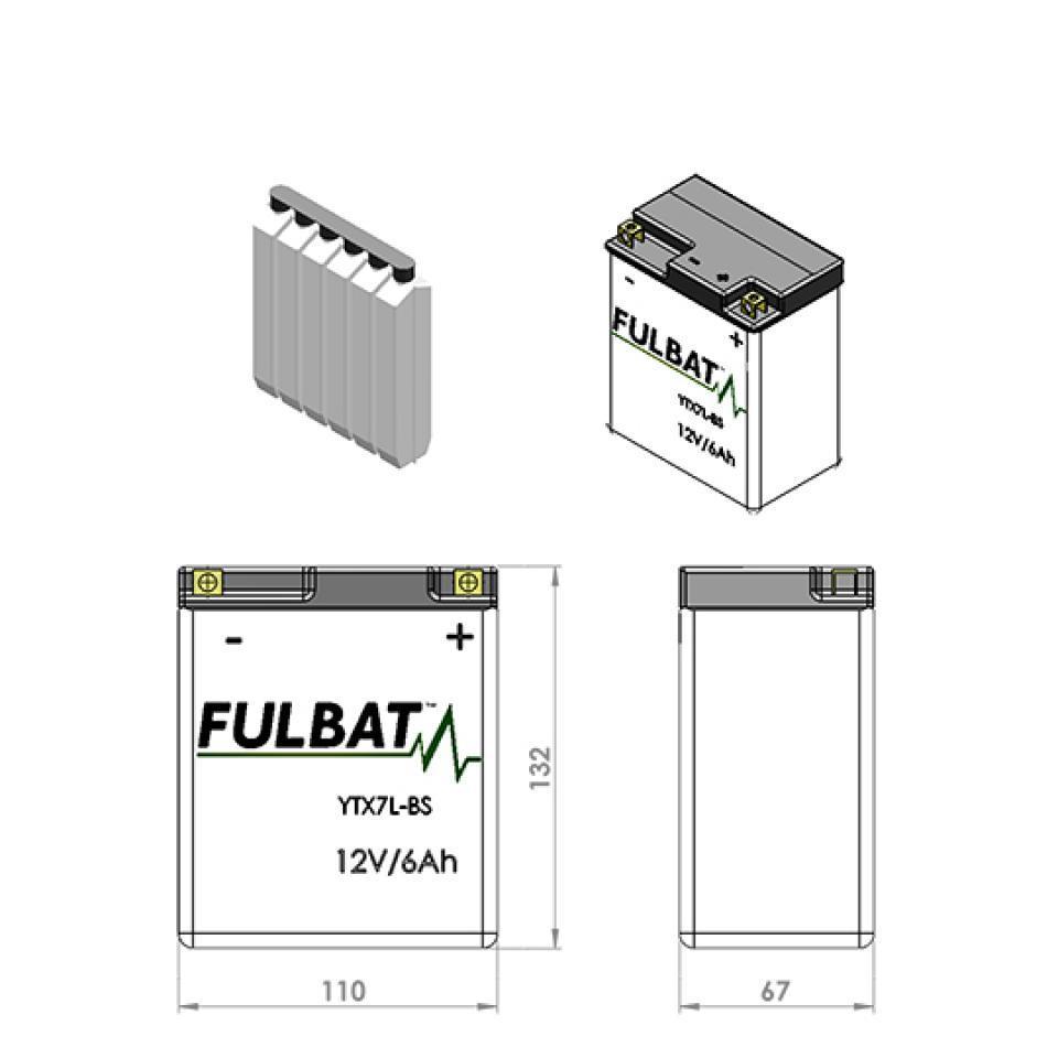 Batterie Fulbat pour Moto Kawasaki 250 ZZR 1994 à 2003 Neuf