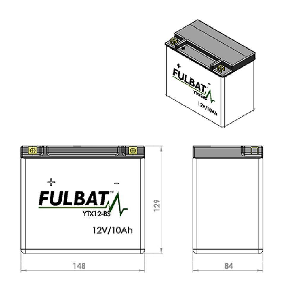 Batterie Fulbat pour Moto Honda 200 TRX 1990 à 1993 Neuf
