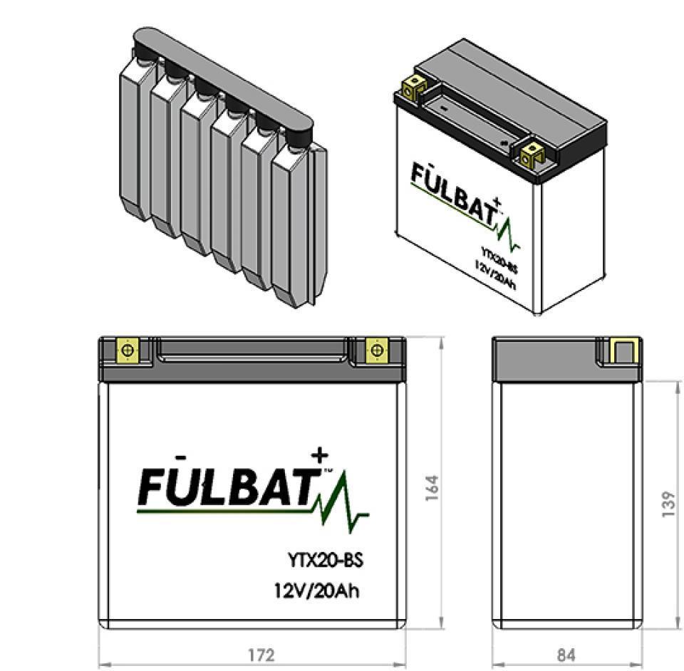 Batterie Fulbat pour Quad Kymco 700 Mxu I 2013 à 2015 Neuf