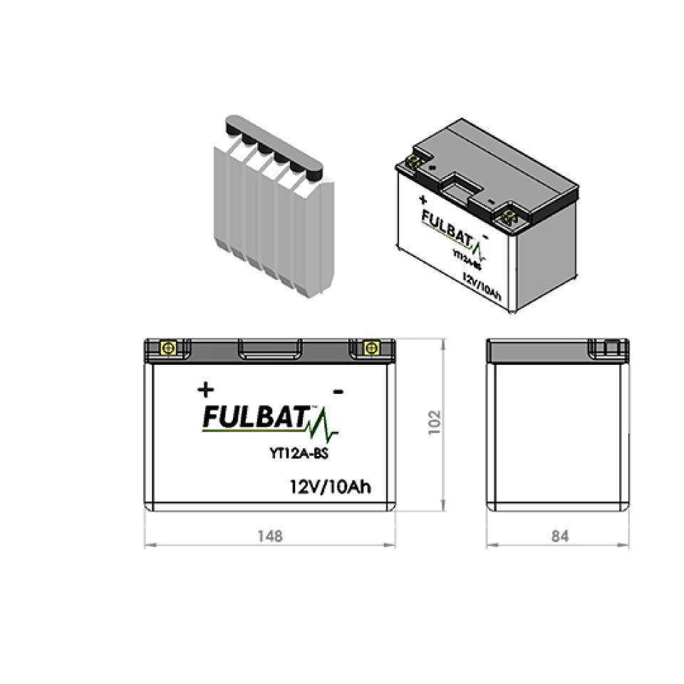 Batterie Fulbat pour Moto Suzuki 750 Gsx-S Abs 2015 à 2000 Neuf