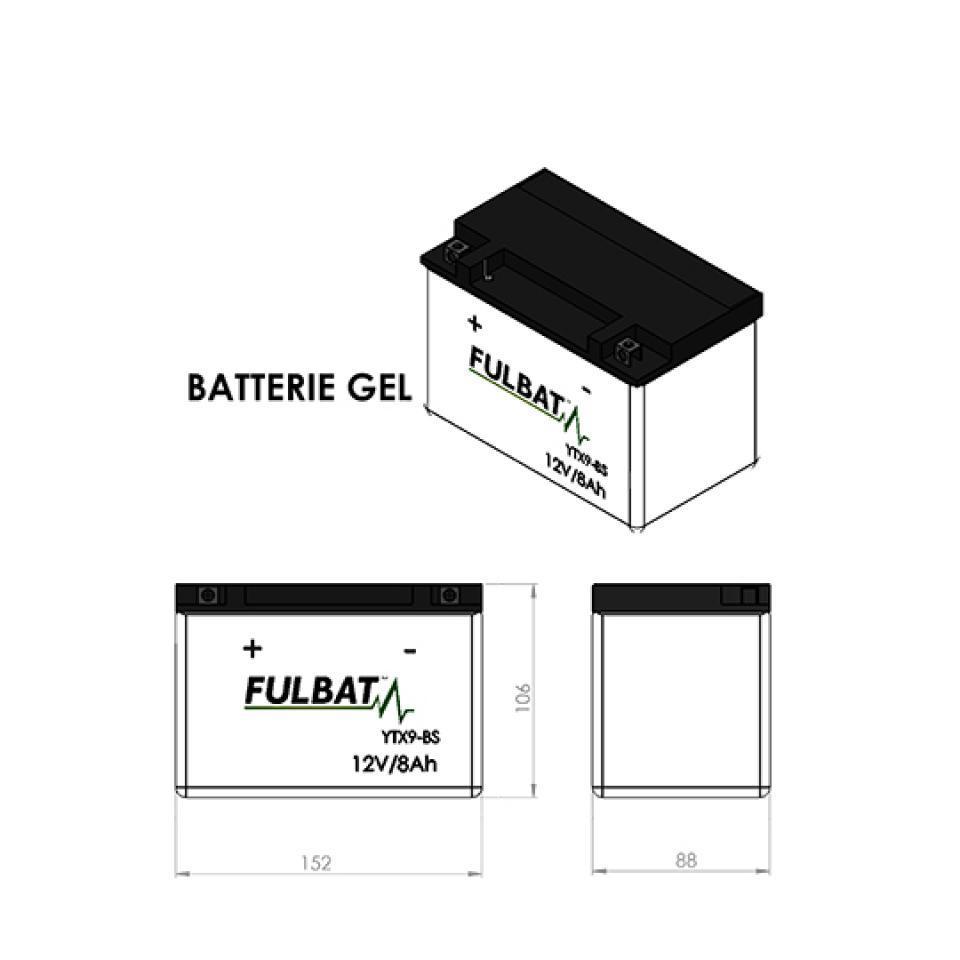 Batterie Fulbat pour Scooter Piaggio 50 Zip 4T 2006 à 2017 Neuf