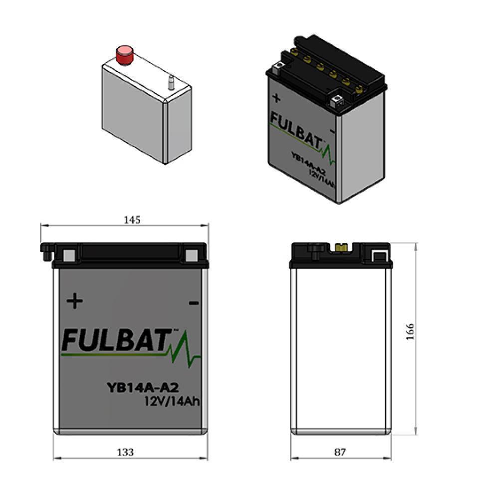 Batterie Fulbat pour Quad Kawasaki 360 KVF 2003 à 2013 Neuf