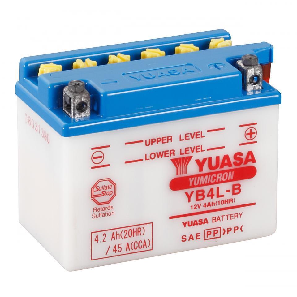 Batterie Yuasa pour Moto Gilera 50 RCR 2T Euro 4 Enduro 2019 YB4L-B / 12V 4Ah Neuf