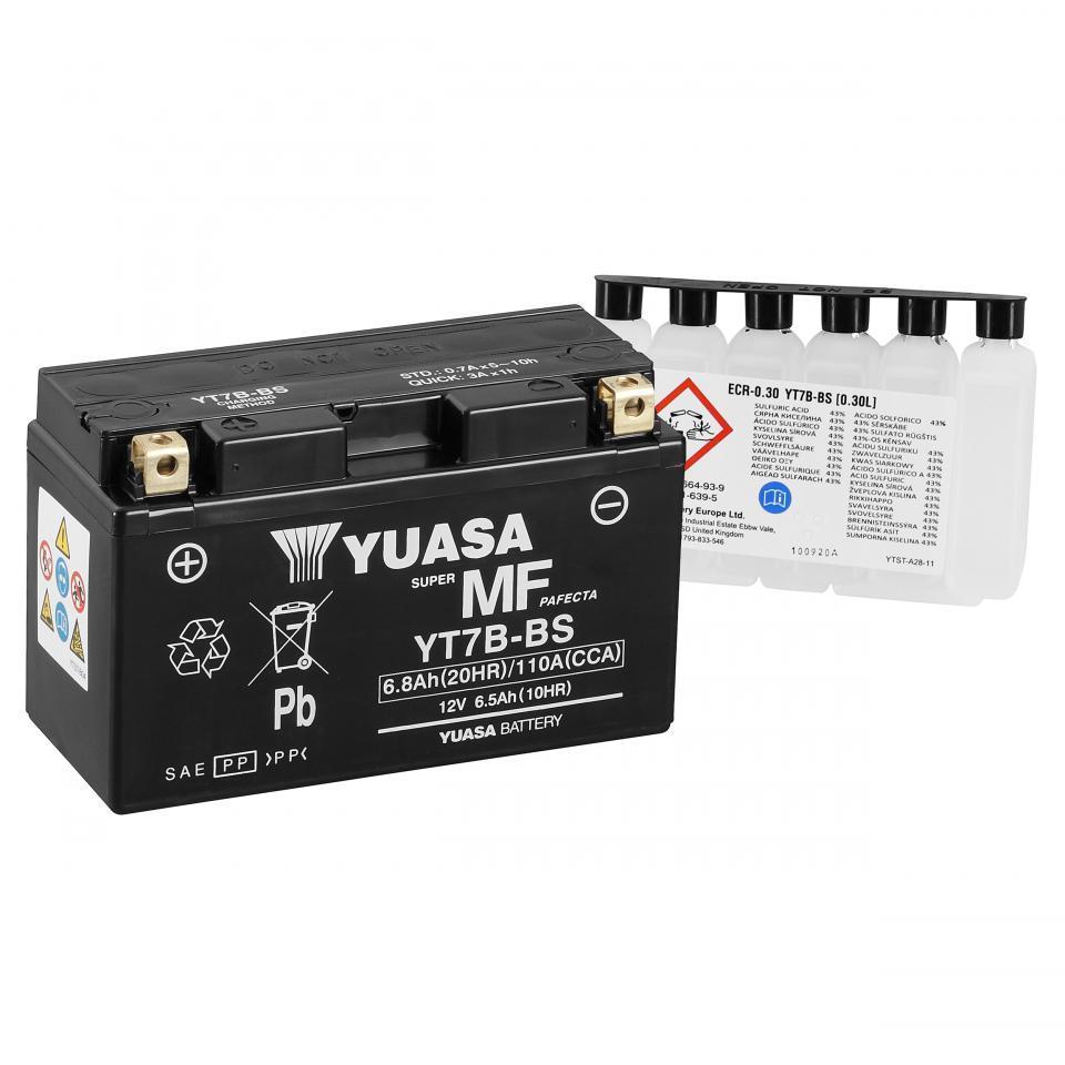Batterie Yuasa pour Moto Triumph 675 Daytona R 2011 YT7B-BS / 12V 6Ah Neuf