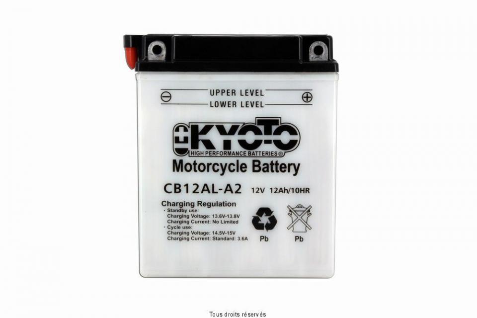 Batterie Kyoto pour Scooter Peugeot 125 Geopolis Sans Abs 2007 à 2010 YB12AL-A2 / 12V 12Ah Neuf