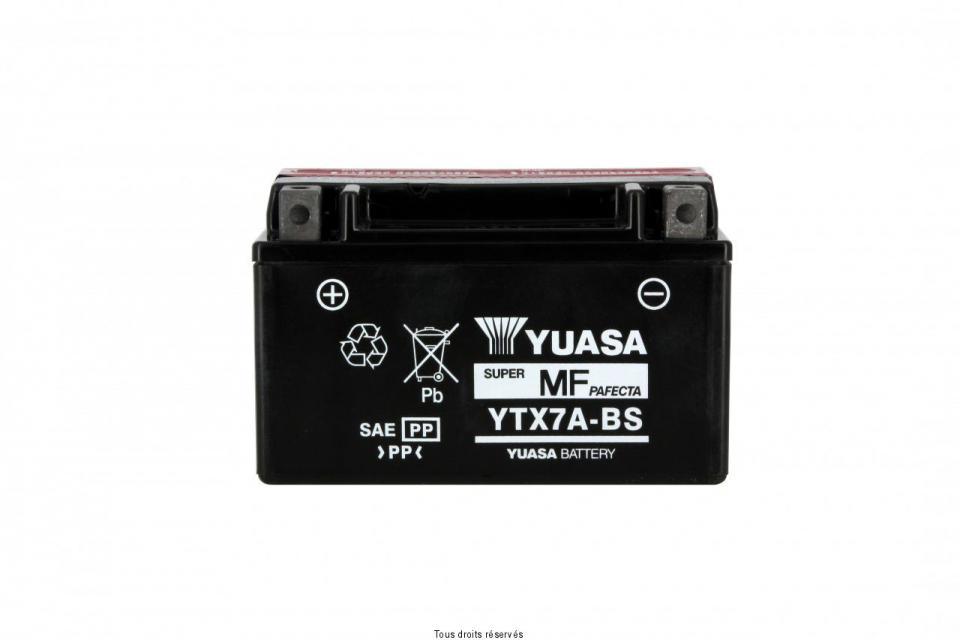 Batterie Yuasa pour Scooter Sym 50 Orbit Ts Naked 2012 à 2013 YTX7A-BS / 12V 6Ah Neuf