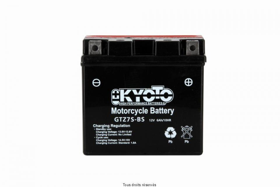 Batterie Kyoto pour Moto Kawasaki 1000 Zx-10 R Ninja Sans Abs 2011 à 2015 YTZ7S-BS / 12V 6Ah Neuf