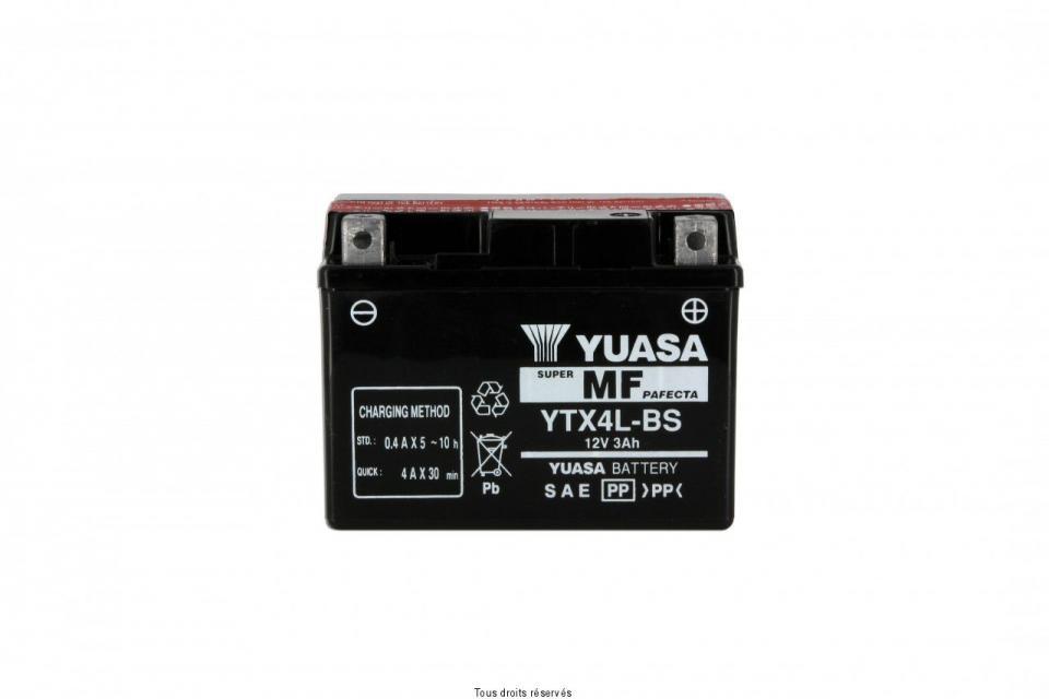 Batterie Yuasa pour Moto Rieju 125 MRX 2003 à 2008 YTX4L-BS / 12V 3Ah Neuf