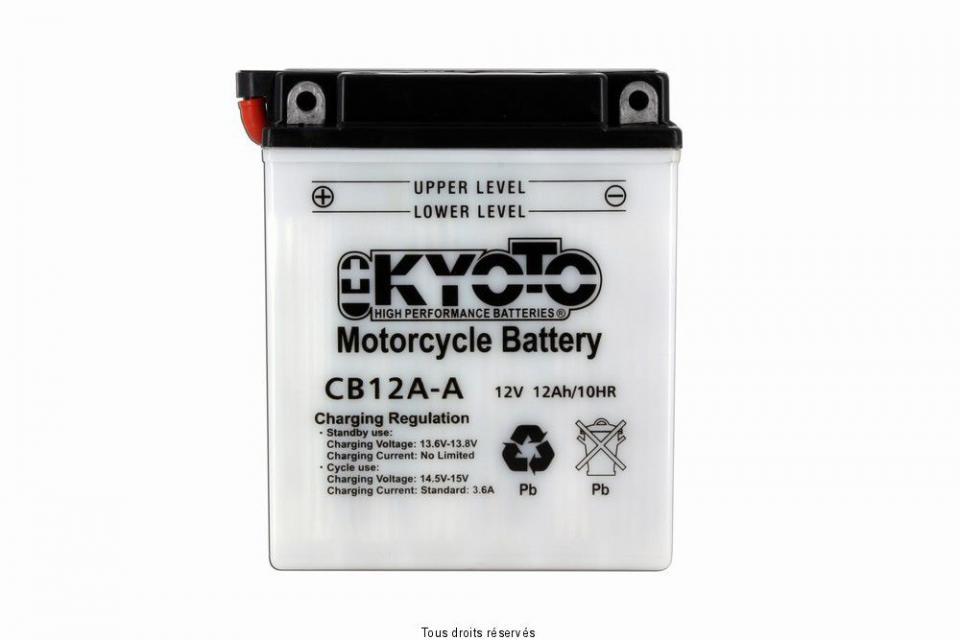 Batterie Kyoto pour Moto Kawasaki 400 ZX GPZ 1985 à 1987 YB12A-A / 12V 12Ah Neuf