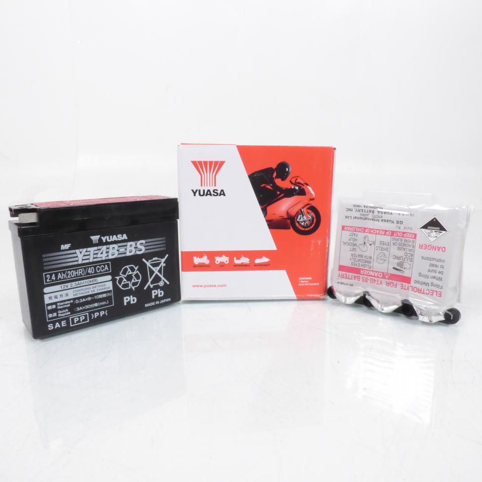Batterie Yuasa pour Moto Yamaha 400 SR 2014 à 2017 YT4B-BS / 12V 2.3Ah Neuf