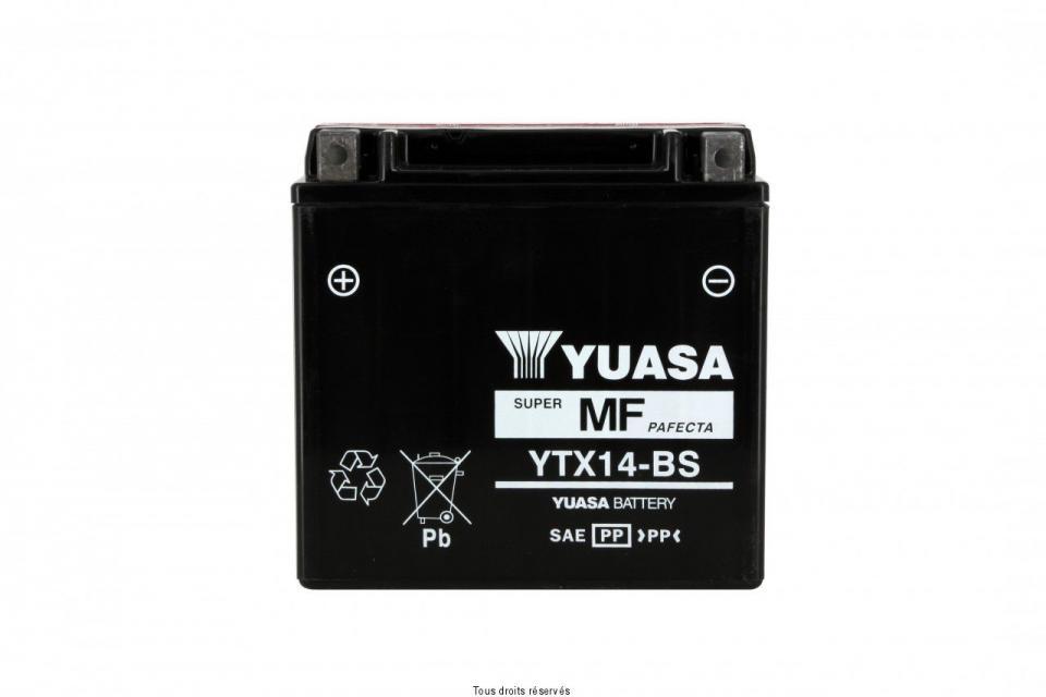Batterie Yuasa pour Moto Kawasaki 1200 ZRX 2001 à 2006 YTX14-BS / 12V 12Ah Neuf