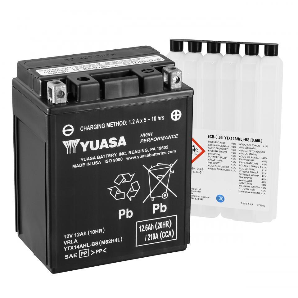 Batterie Yuasa pour Moto Honda 1100 Vt C 2001 à 2007 YTX14AH-BS / 12V 12Ah Neuf
