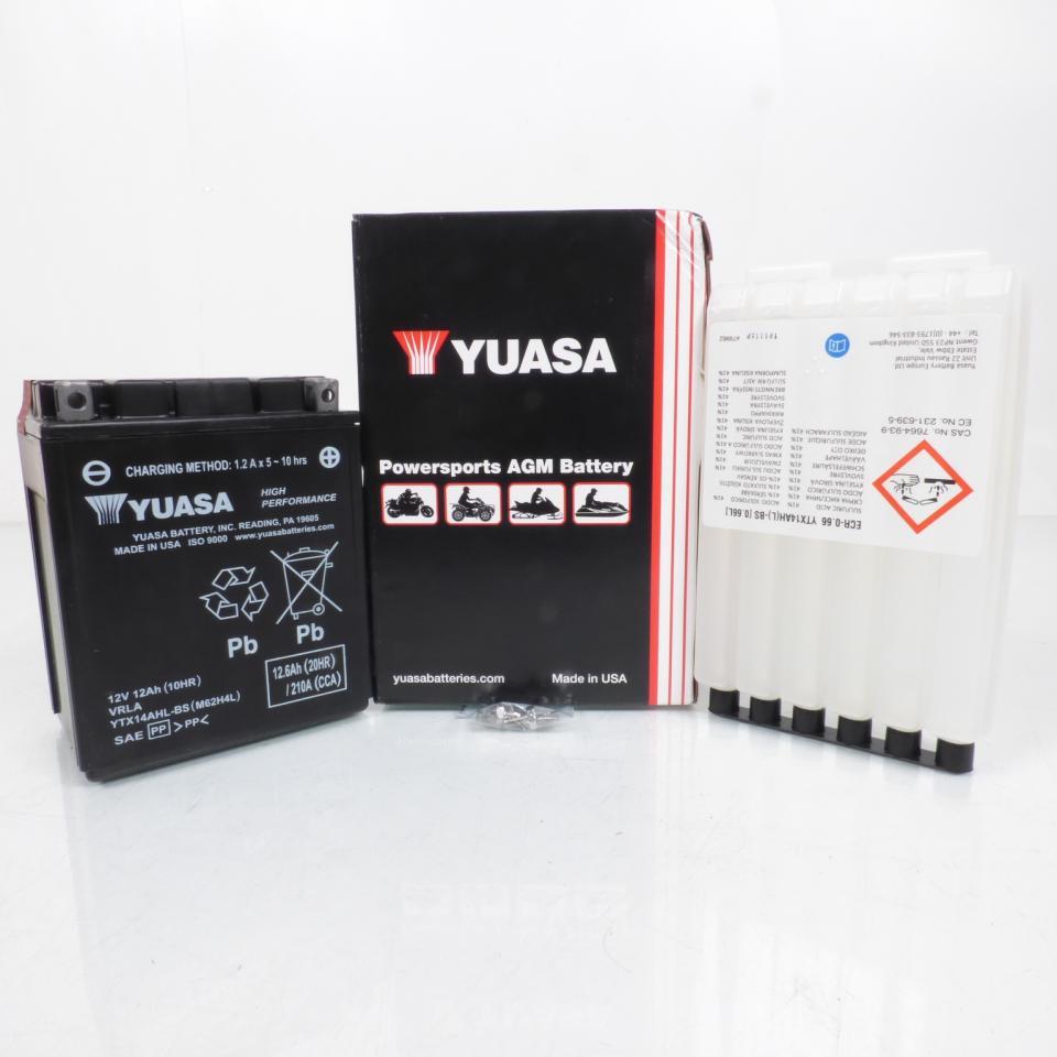 Batterie Yuasa pour Moto Moto Guzzi 750 V7 Classic 2008 à 2012 YTX14AHL-BS / 12V 12Ah Neuf