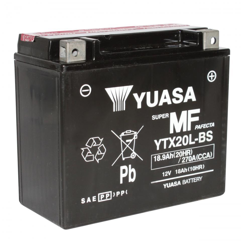 Batterie Yuasa pour Moto Yamaha 1600 Xv A Wild/Road Star 1999 à 2004 YTX20L-BS / 12V 18Ah Neuf