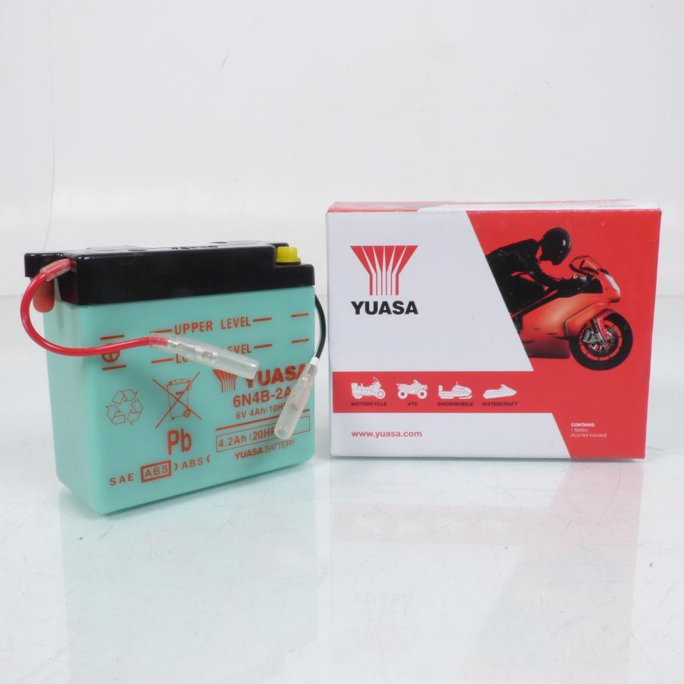 Batterie Yuasa pour Moto Suzuki 50 Zr Ke 1979 à 1987 6N4B-2A / 6V 4Ah Neuf