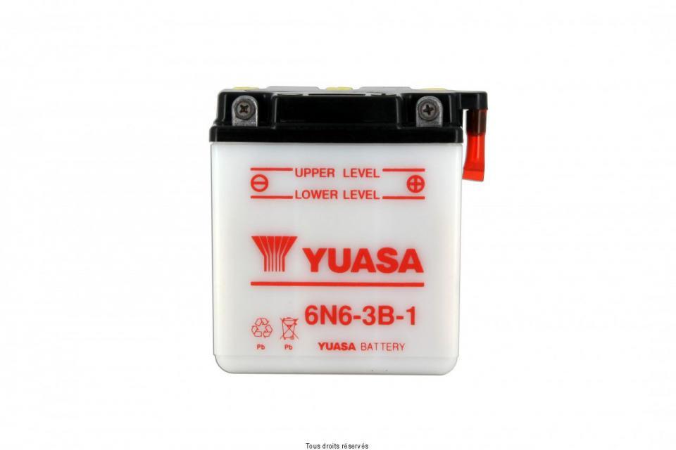 Batterie Yuasa pour Moto Honda 125 Cb S 1981 à 1985 6N6-3B-1 / 6V 6Ah Neuf