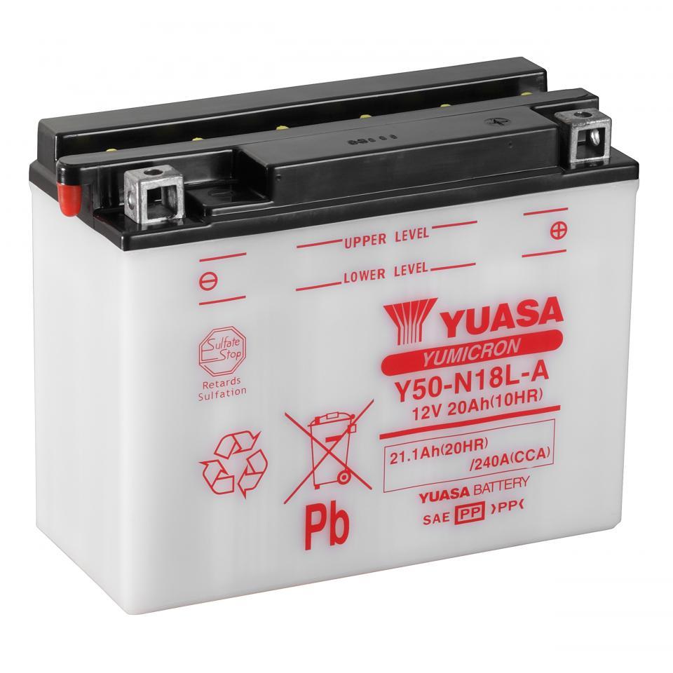 Batterie Yuasa pour Moto Yamaha 1100 XV Virago 1986 à 2000 Y50-N18L-A / 12V 20Ah Neuf