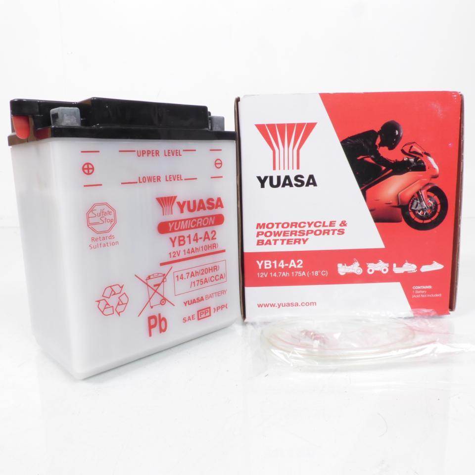 Batterie Yuasa pour Moto Triumph 900 Trident 1992 à 1998 YB14-A2 / 12V 14Ah Neuf