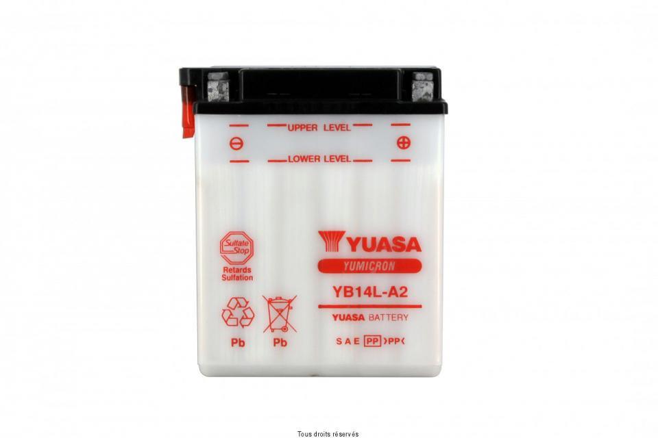 Batterie Yuasa pour Moto Suzuki 850 GS G 1979 à 1983 YB14L-A2 / 12V 14Ah Neuf