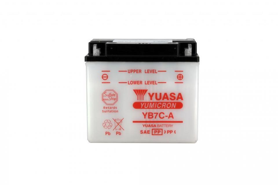 Batterie Yuasa pour Moto Derbi 125 Senda Sm Baja Eu3 2010 à 2013 YB7C-A / 12V 7Ah Neuf