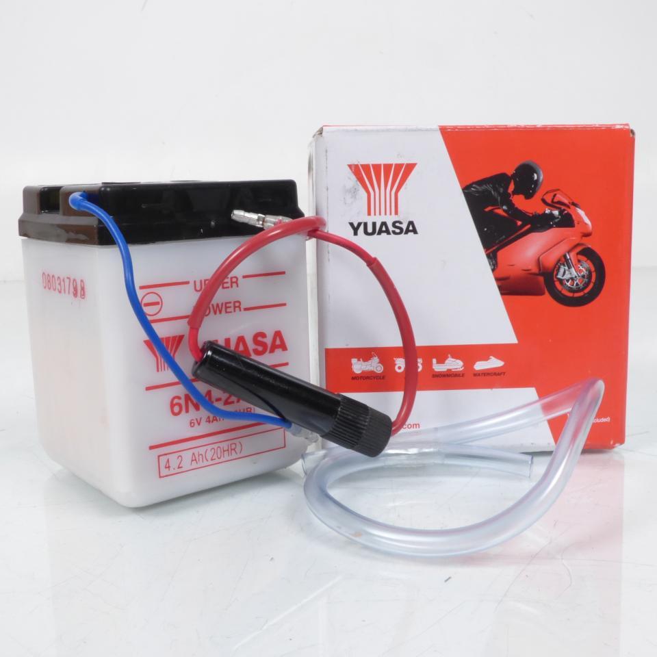 Batterie Yuasa pour Moto Suzuki 50 AP 1975 à 1978 6N4-2A-4 / 6V 4Ah Neuf