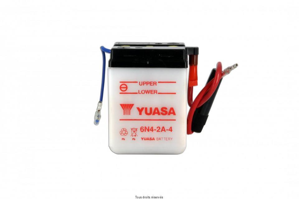 Batterie Yuasa pour Moto Suzuki 50 AP 1975 à 1978 6N4-2A-4 / 6V 4Ah Neuf