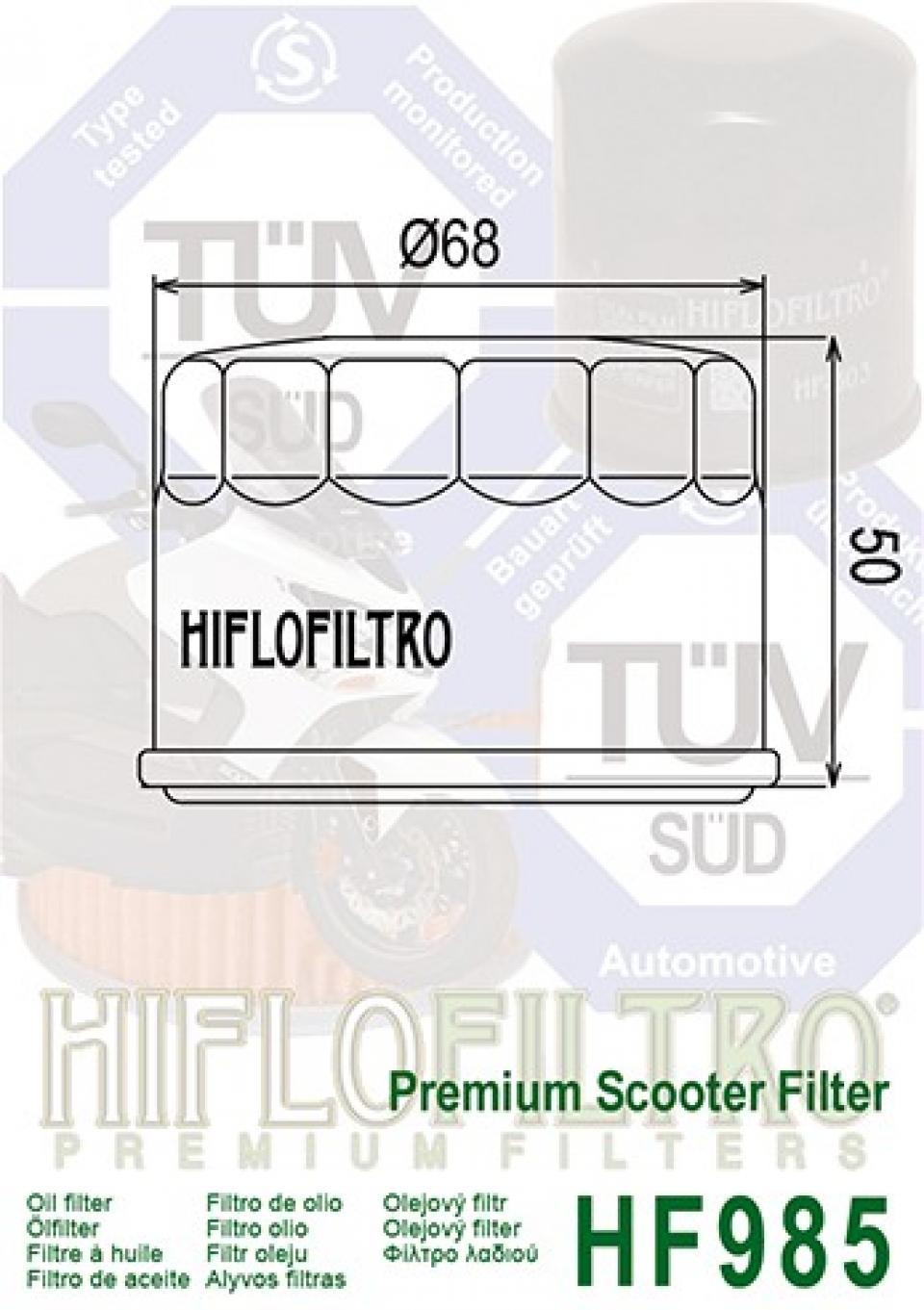 Filtre à huile Hiflofiltro pour Scooter Yamaha 530 Tmax 2012 à 2016 Neuf