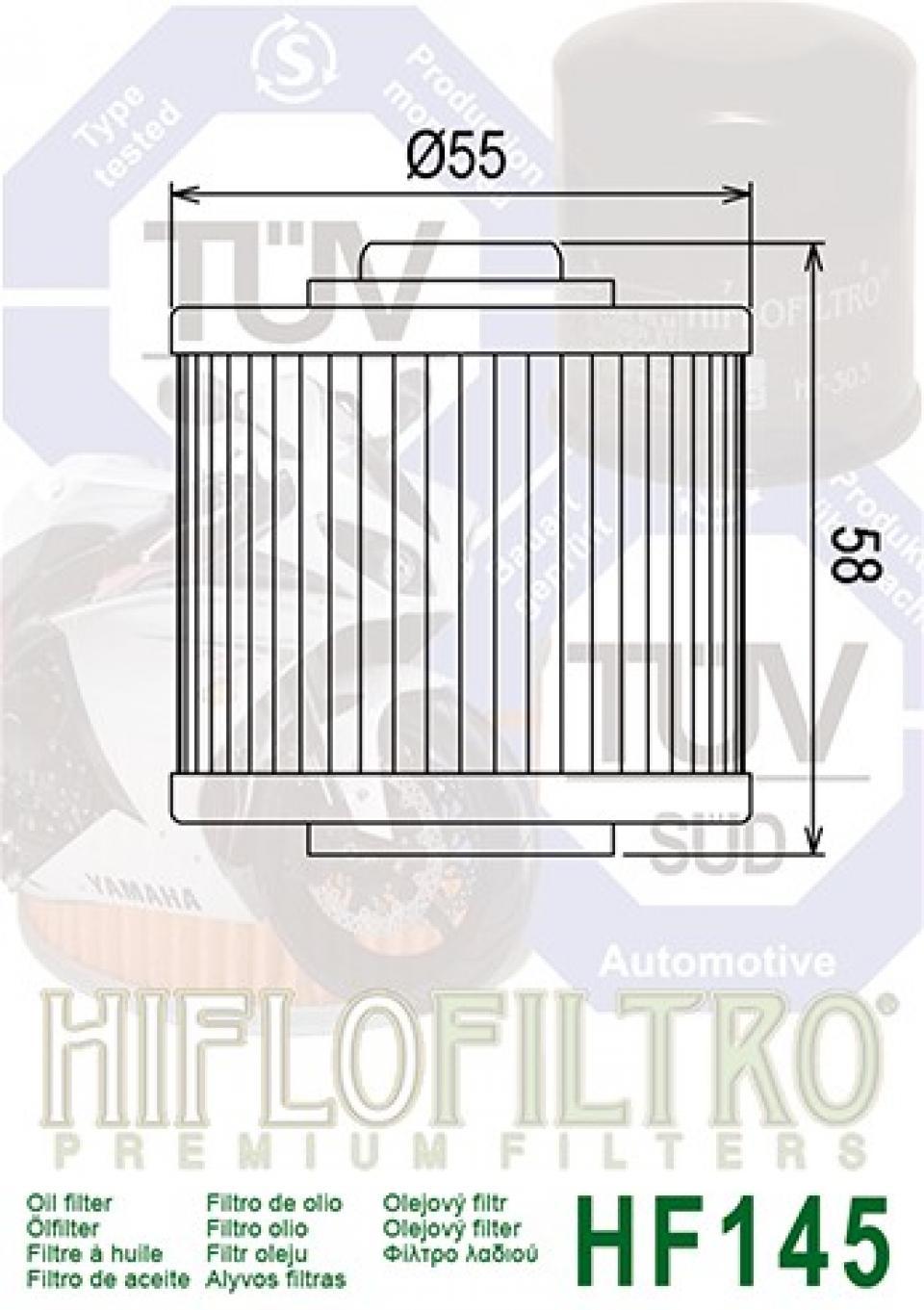 Filtre à huile Hiflofiltro pour Moto Yamaha 900 Tdm Abs 2006 à 2013 Neuf