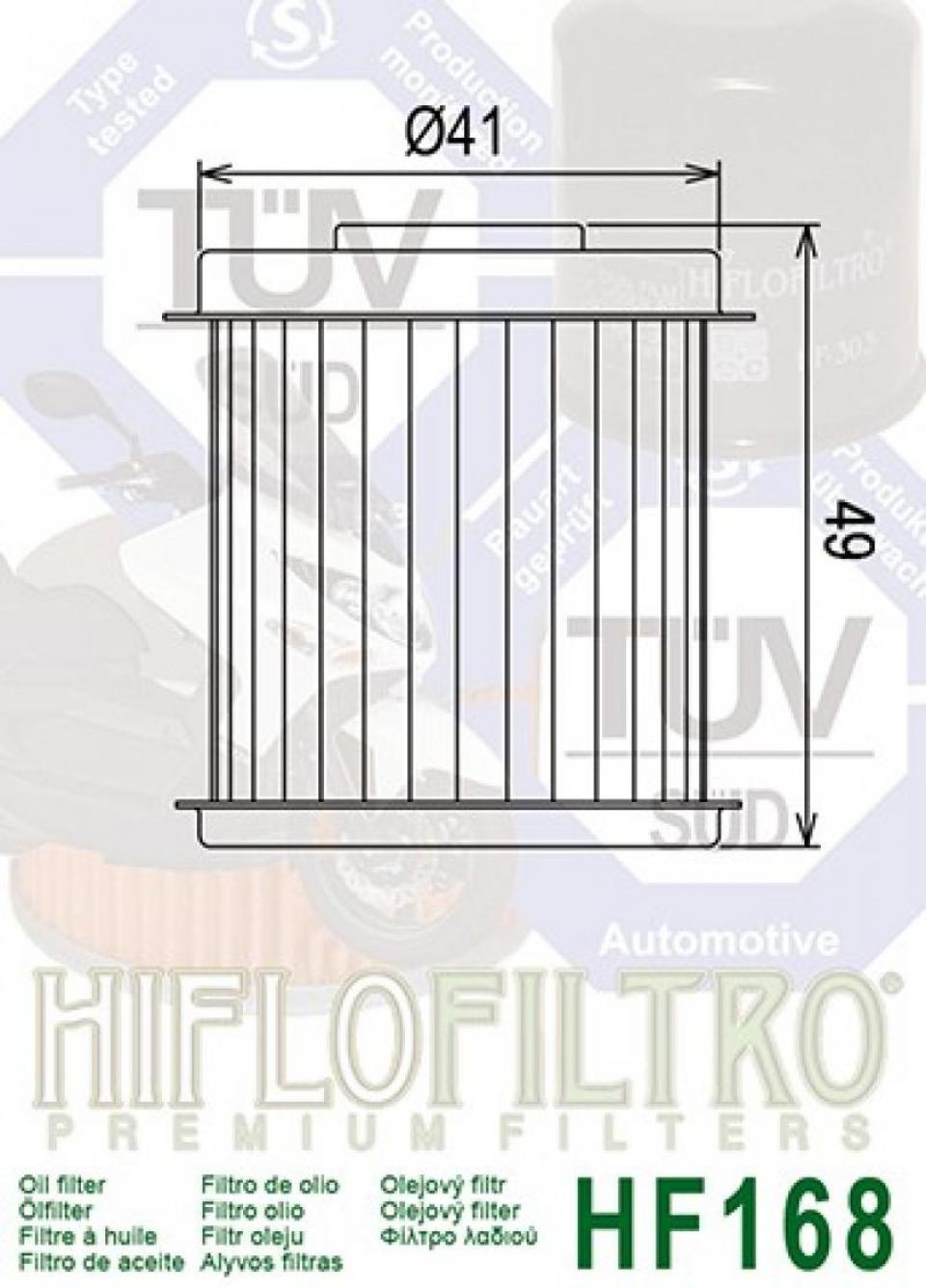 Filtre à huile papier Hiflo Filtro pour Scooter Daelim 125 S2 2007 HF168 Neuf