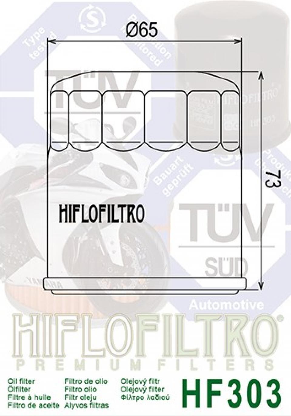 Filtre à huile Hiflofiltro pour Moto Kawasaki 636 ZX6R 2013 à 2016 HF303 Neuf