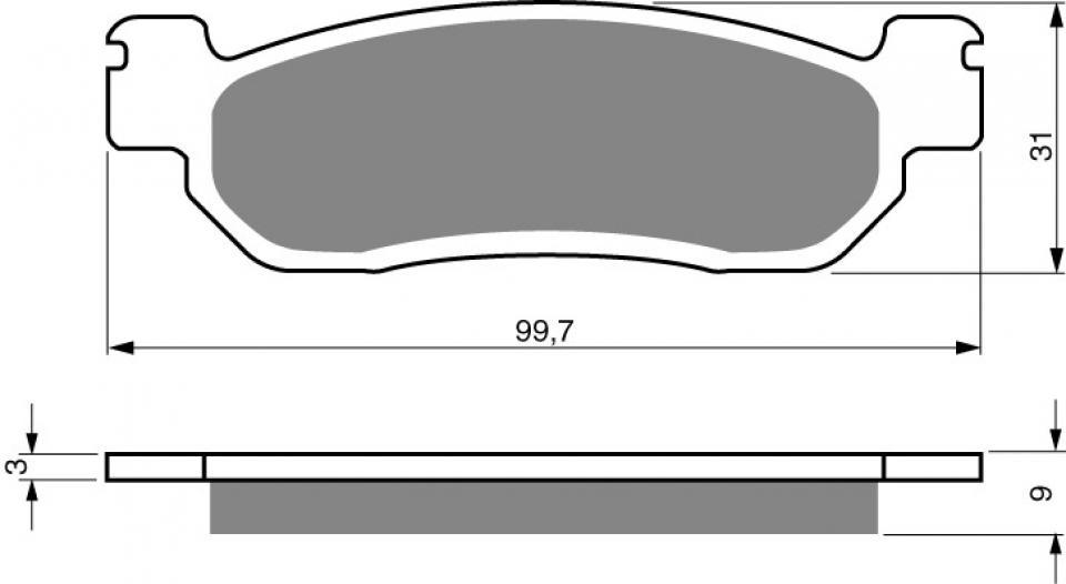 Plaquette de frein Gold Fren pour moto Yamaha 1000 R1 2002 à 2003 AR Neuf