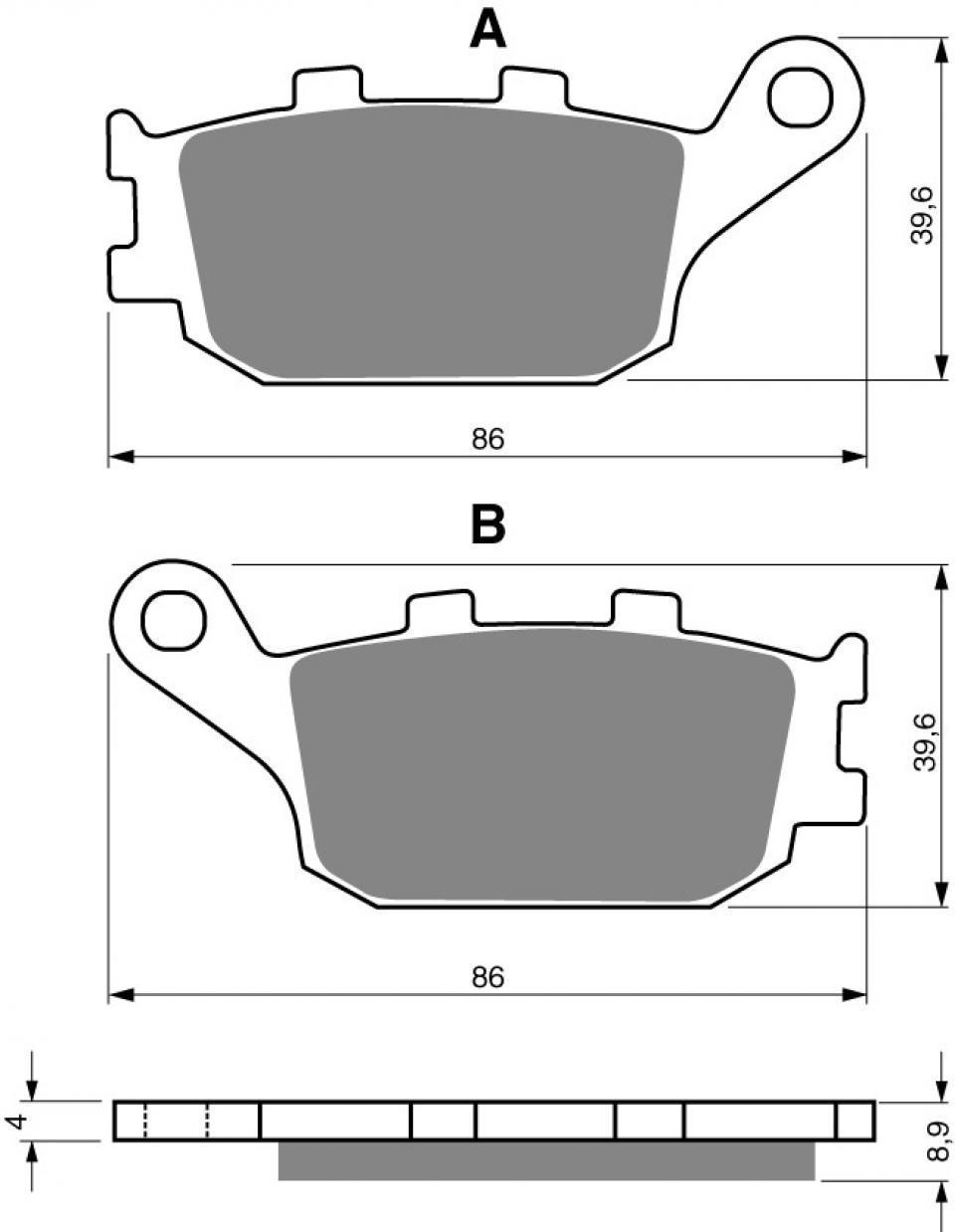 Plaquette de frein Gold Fren pour Moto Honda 1000 VTR 2000 à 2001 ARD / SPY/SP1 SC45 Neuf