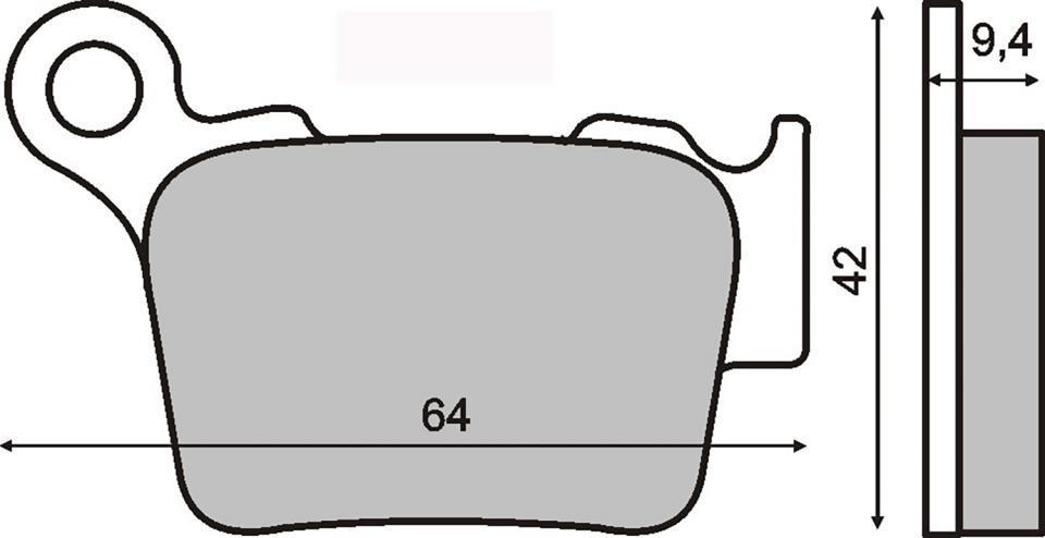 Plaquette de frein RMS pour Moto KTM 300 EXC 2004 à 2007 AR Neuf