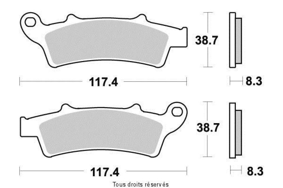 Plaquette de frein Tecnium pour scooter Kymco 200 People Gti 2010-2016 AV Neuf