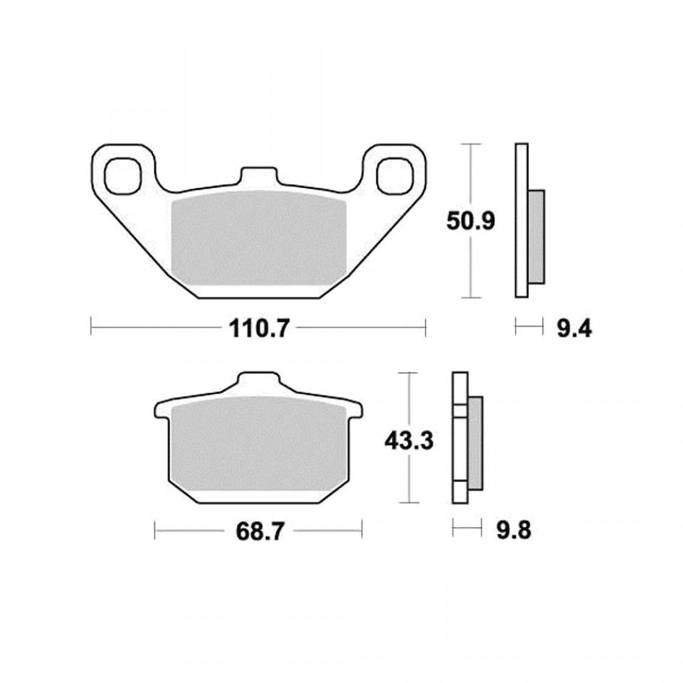 Plaquette de frein AP Racing pour moto Kawasaki 900 ZL Eliminator 1985-1985 AVG / AVD / AR Neuf