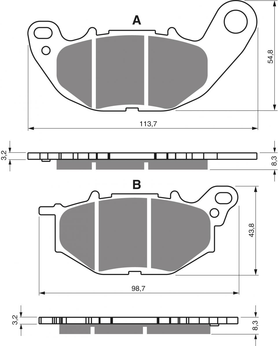 Plaquette de frein Gold Fren pour Moto Yamaha 320 MT-03 2016 à 2018 AVG / MTN A Neuf