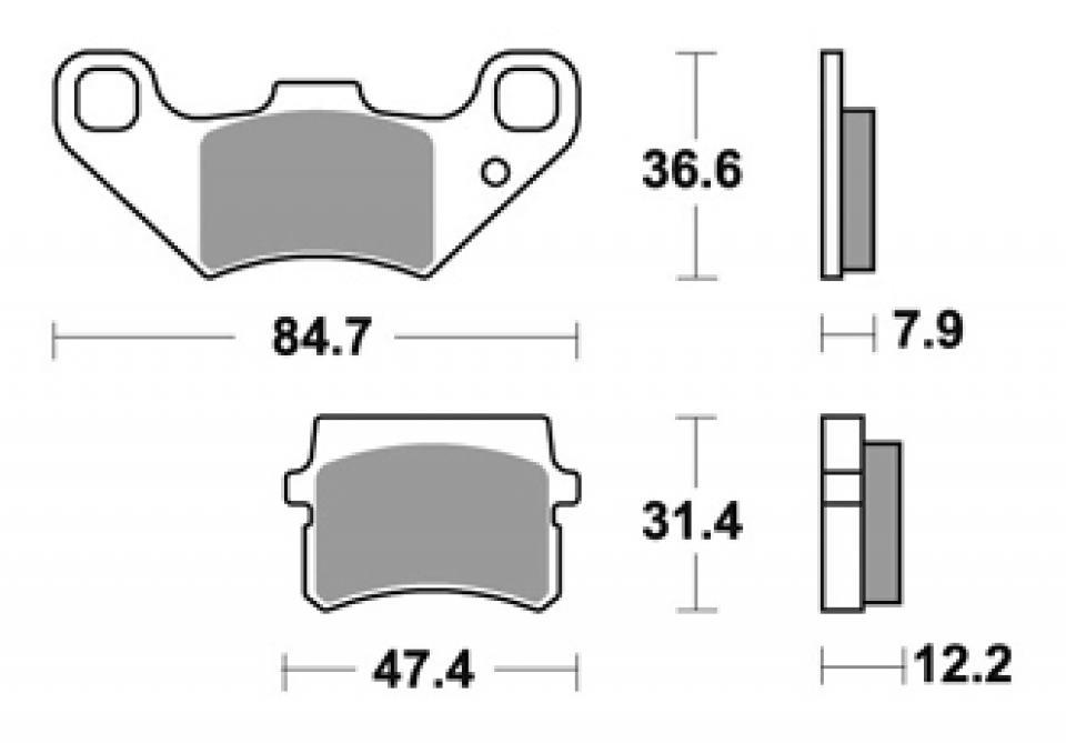 Plaquette de frein AP Racing pour Quad PGO 250 Bugrider SS Monoplace AVG/AVD Neuf