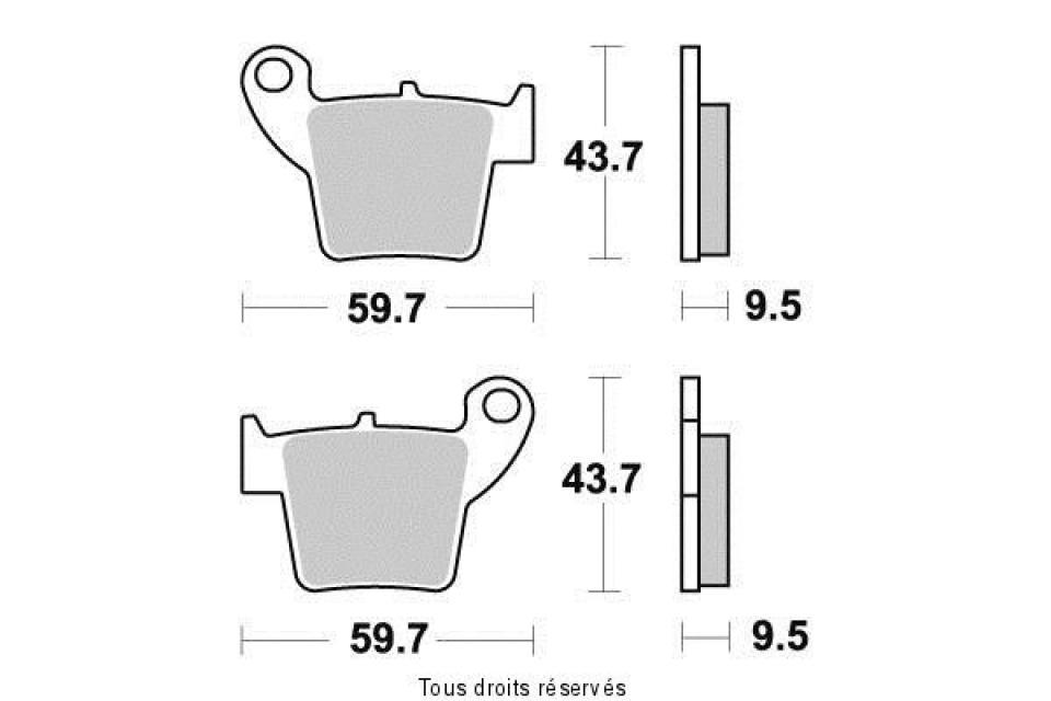 Plaquette de frein origine pour Moto Honda 450 Cr-F X 2005 à 2009 AR Neuf