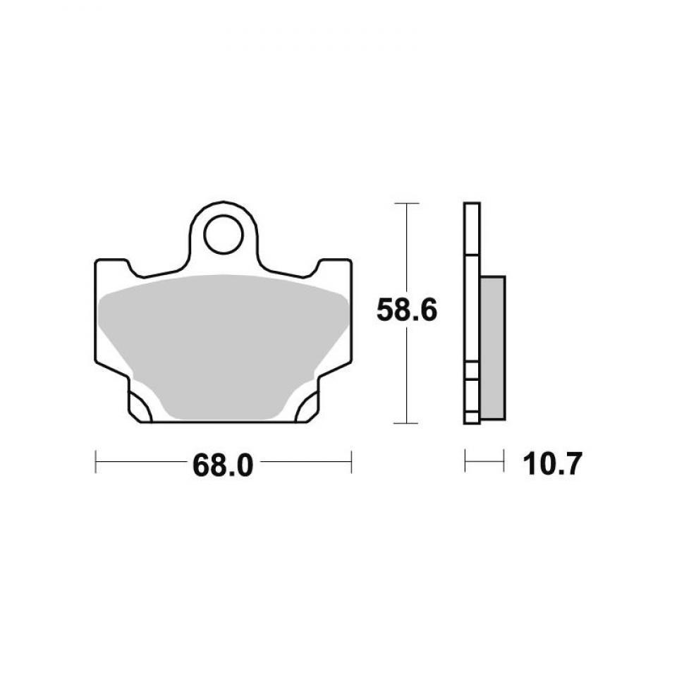 Plaquette de frein AV 550HF FR SBS pour moto Yamaha 250 XV Virago 1989 à 1994