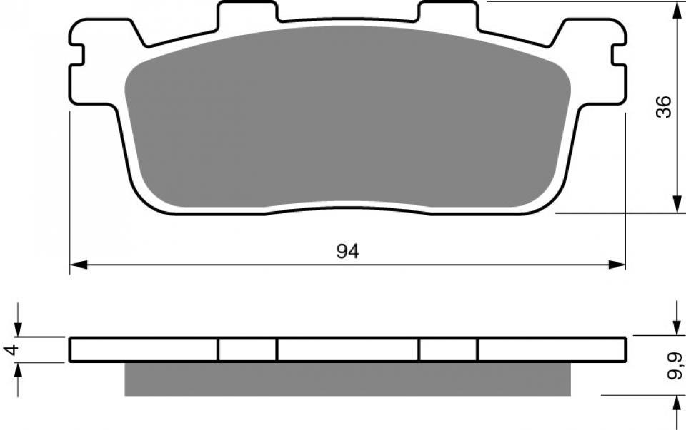 Plaquette de frein Gold Fren pour Scooter Kymco 300 X-Citing R I 2008 à 2015 ARD / T720001/T72011 Neuf