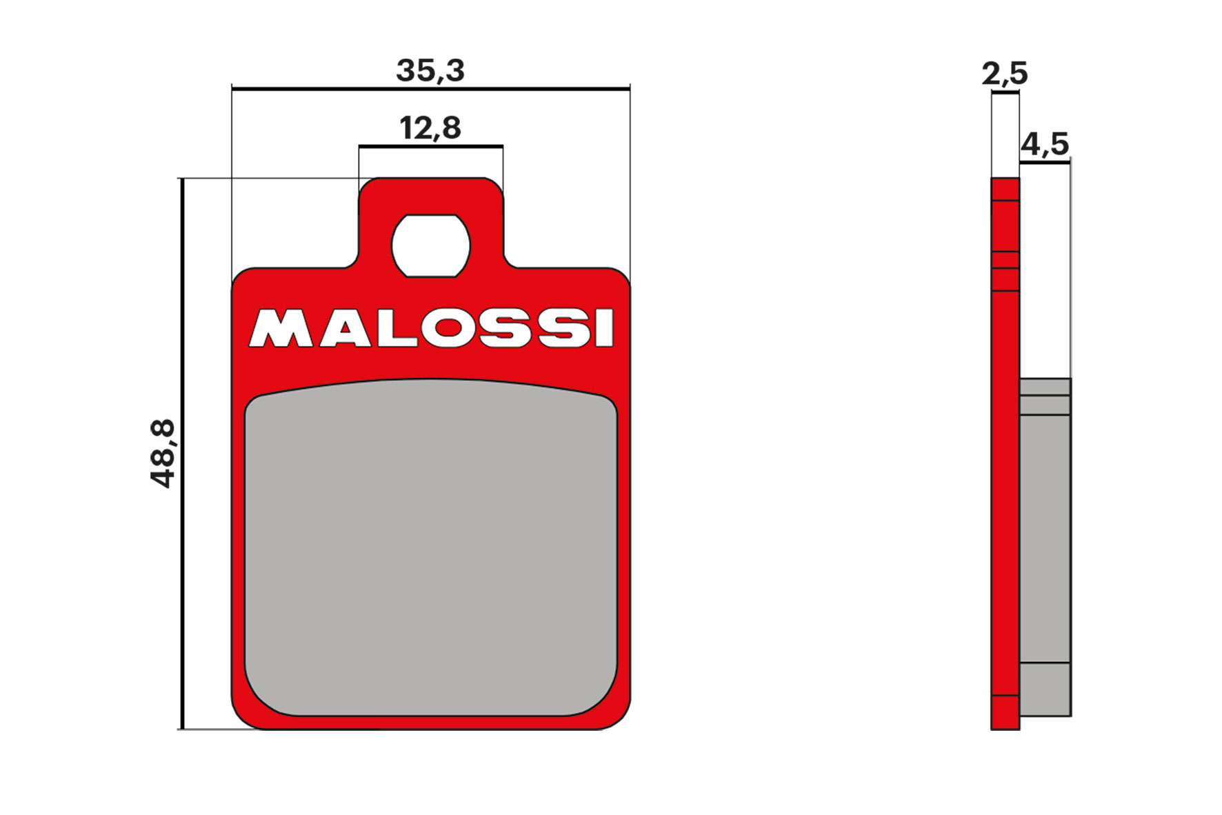 Plaquette de frein Malossi pour Scooter Piaggio 150 Vespa Lx Ie 3V 2012 à 2014 AV Neuf