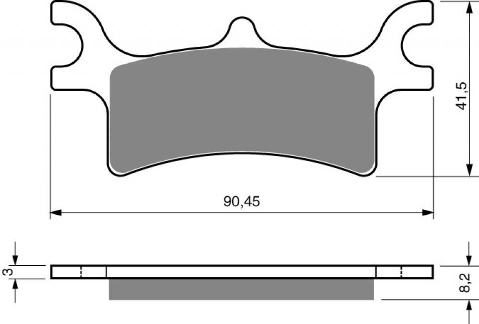 Plaquette de frein Gold Fren pour Quad Polaris 800 Sportsman EFI 2005 à 2007 ARD Neuf