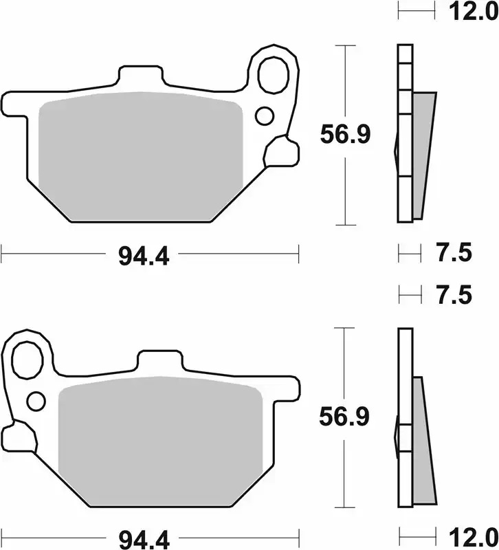 Plaquette de frein AR SBS pour moto Yamaha 1100 XJ 1981 528HF Neuf