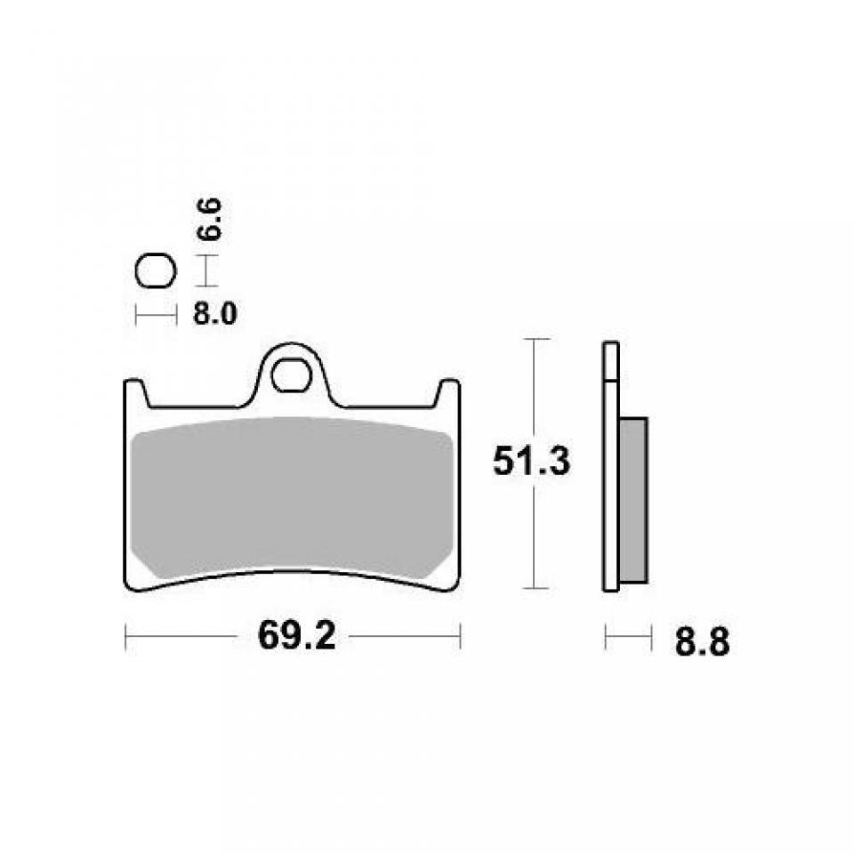 Plaquette de frein SBS pour moto Yamaha 600 R6 634HS Neuf