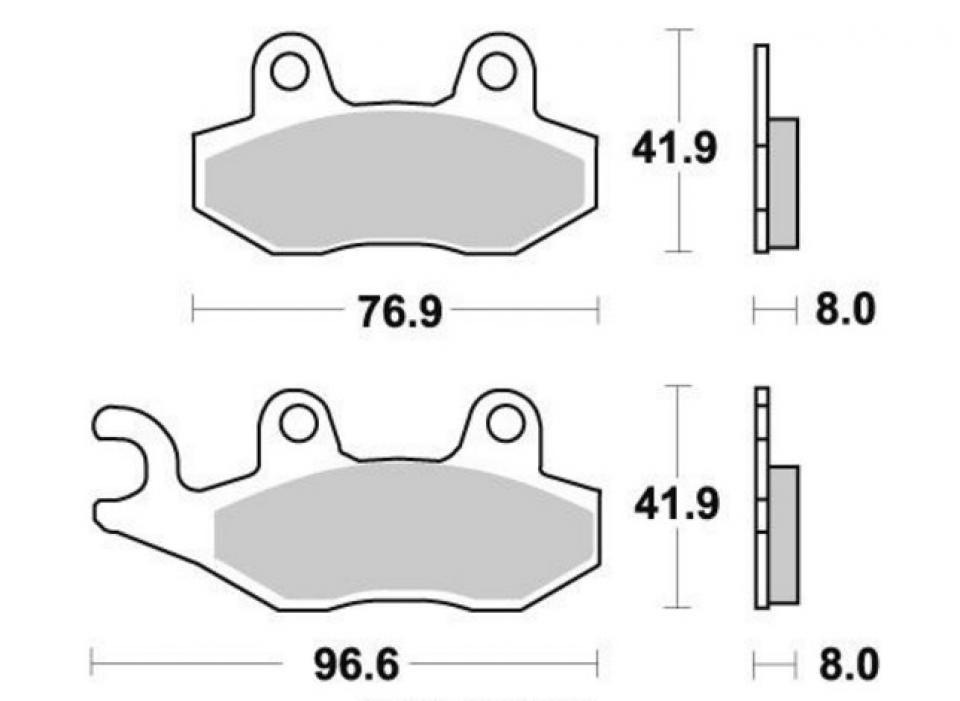 Plaquette de frein DP Brakes pour Moto Daelim 125 VJ Roadwin 2004 à 2014 DP PRO-MX SDP211 Neuf