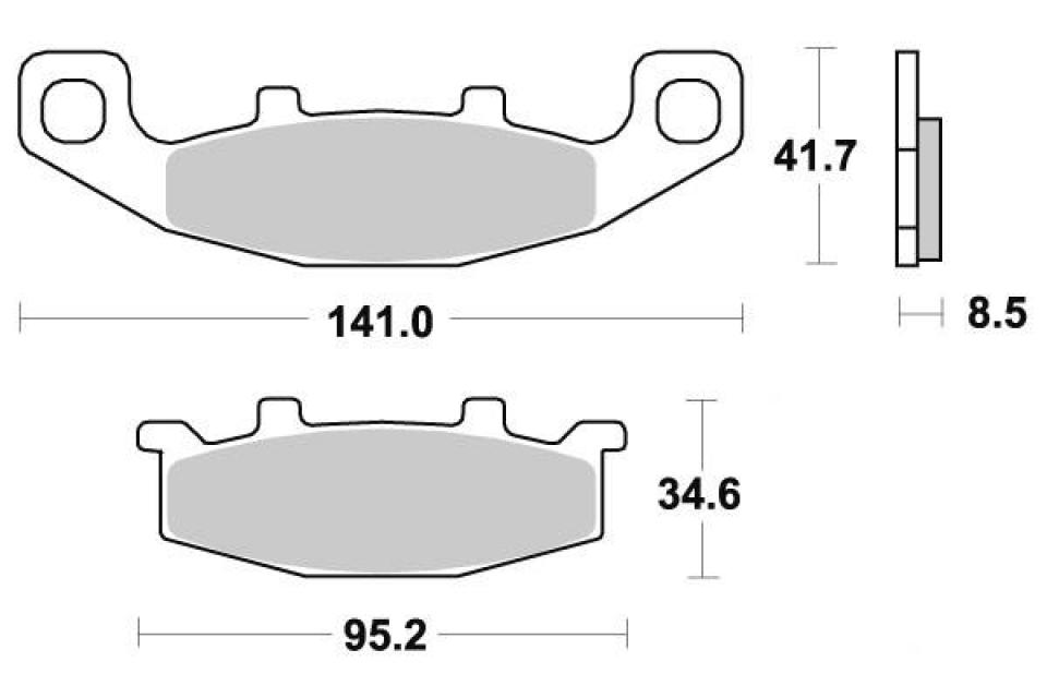 Plaquette de frein Perftec pour Moto Kawasaki 550 Gpz Zx Unitrack 1984 à 1987 AVG / AVD Neuf