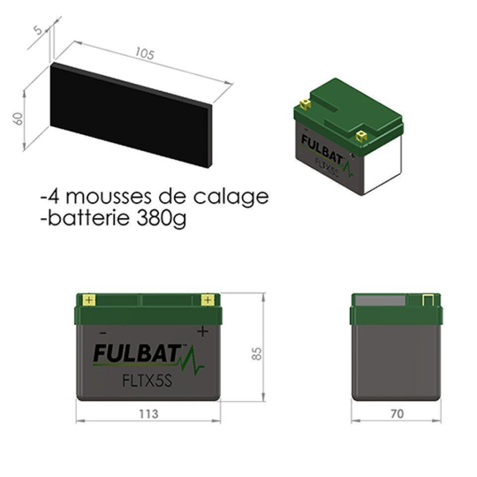 Batterie Lithium Fulbat pour Scooter Sym 50 ORBIT II NAKED 2013 à 2015 Neuf