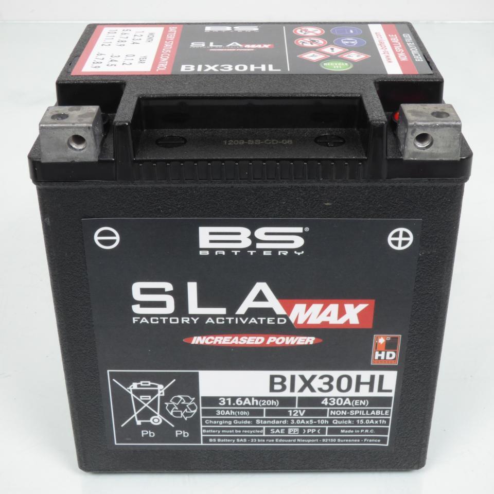 Batterie SLA BS Battery pour Quad Arctic cat 700 Wildcat Sport Xt 2015 à 2016 YIX30HL / BIX30HL / 12V 30Ah Neuf